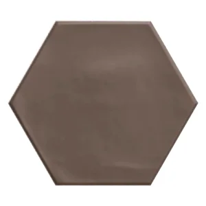European Tiles Shaped Marble Geometry Hex Matt Brown Floor Tile 15x17.3cm