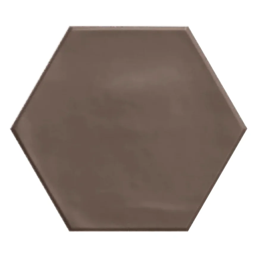 European Tiles Shaped Marble Geometry Hex Matt Brown Floor Tile 15x17.3cm product image - Image 1