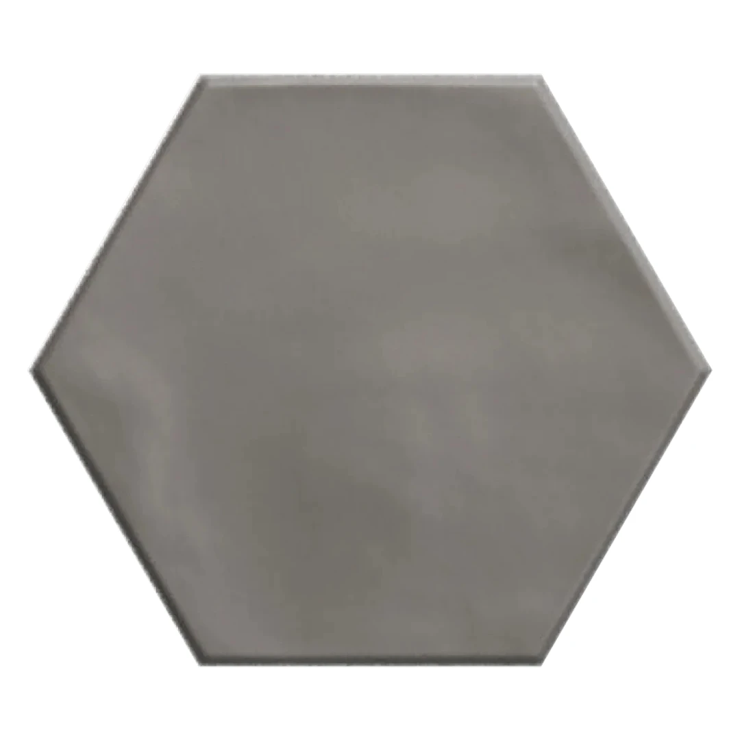European Tiles Shaped Marble Geometry Hex Matt Grey Floor Tile 15x17.3cm