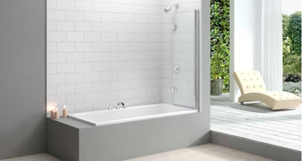 Merlyn 2 Panel Folding Bathscreen 1100 X 1500mm