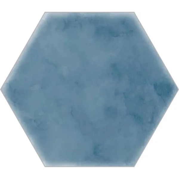 European Tiles Scandinavian Cyan Hexagon Matt Floor Tile 15x17.3cm