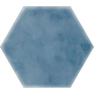 European Tiles Scandinavian Cyan Hexagon Matt Floor Tile 15x17.3cm