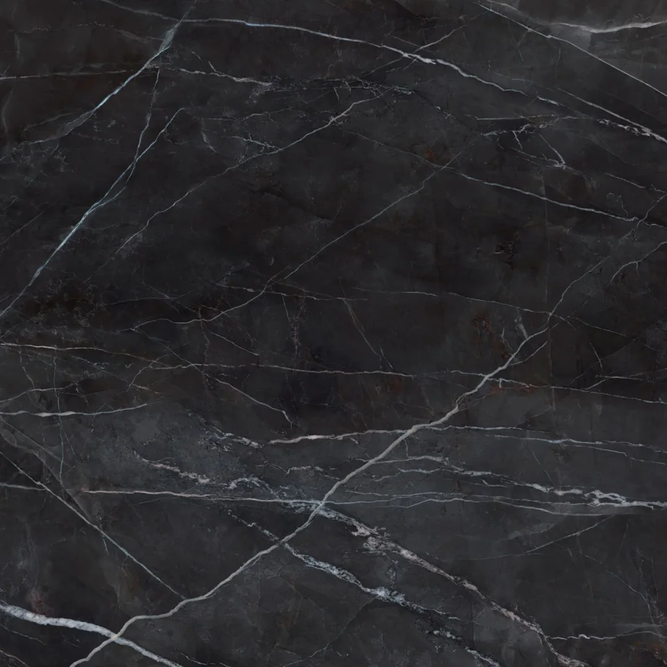European Tiles Charmo Calacatta Black 120 X 120cm Polished Wall & Floor Tile detail view - Image 3