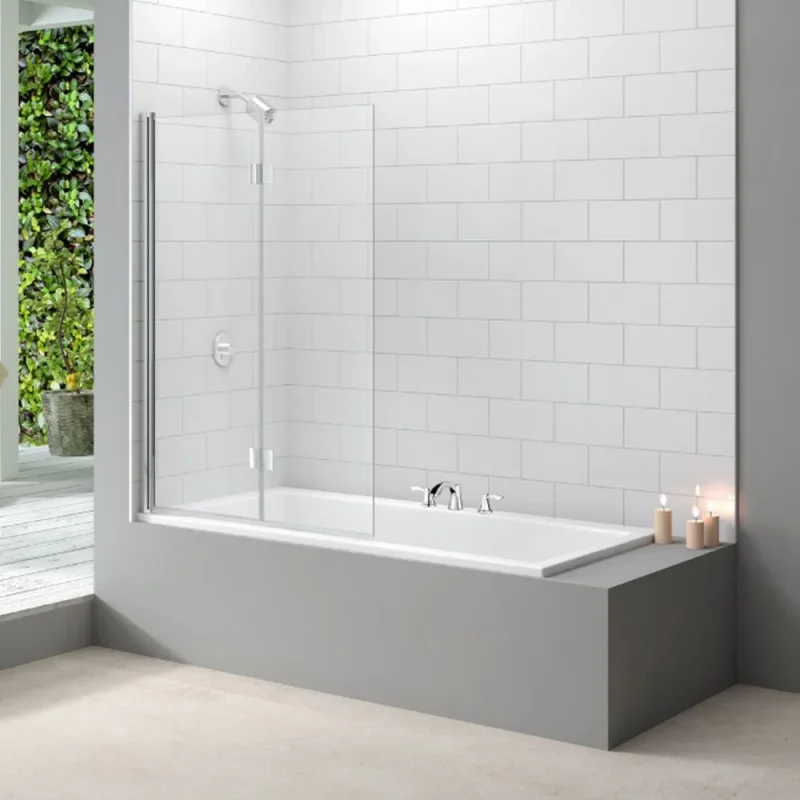 Merlyn 2 Panel Folding Bathscreen 1100 X 1500mm detail view - Image 6