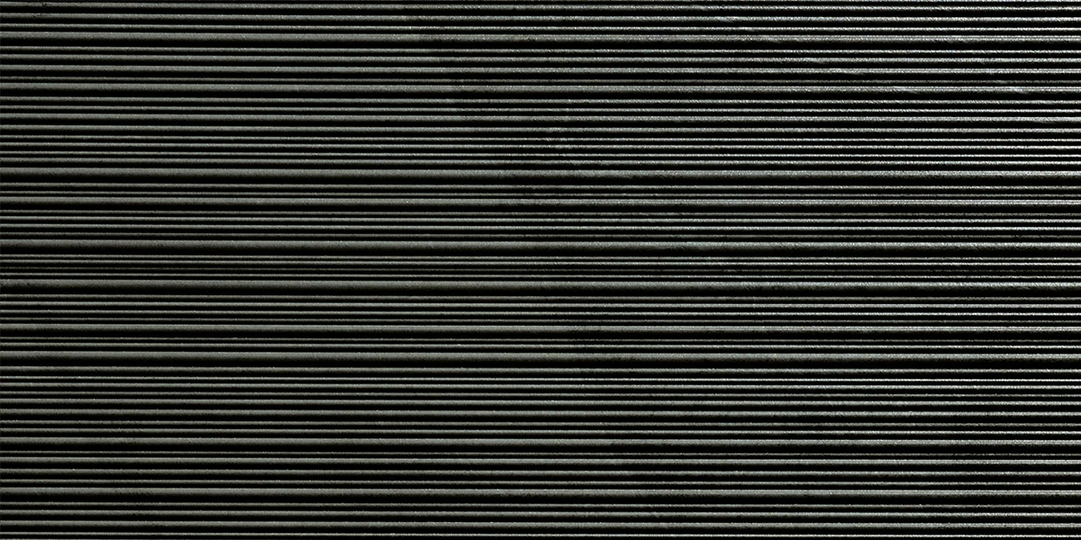 European Tiles Slate Stone DARK RIBBED 30 X 60 Rectified Matte Tile