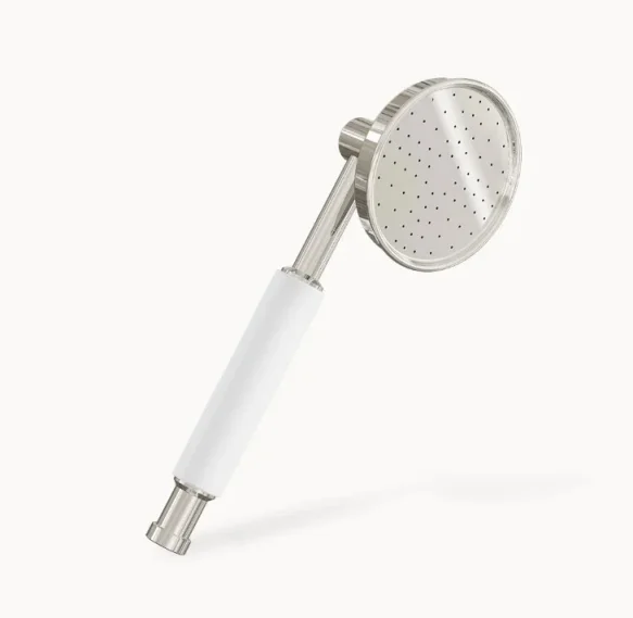 Crosswater Waldorf Shower Handset with White Ceramic Handle Chrome product image - Image 1