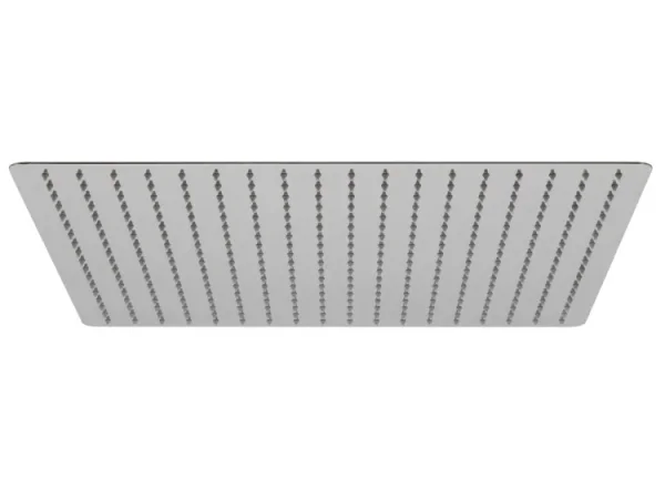 Vado Aquablade Single Function Easy Clean Slim Line Square Shower Head, 500mm (20") Chrome detail view - Image 2