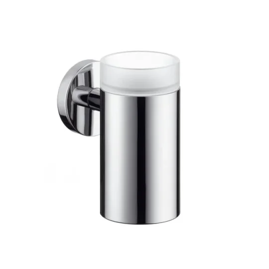 Hansgrohe Logis Toothbrush Tumbler Brushed Nickel detail view - Image 2