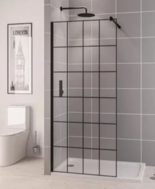 Eastbrook Vantage 2000 8mm Framed Walkin Panel 1400 X 2000 Matt Black