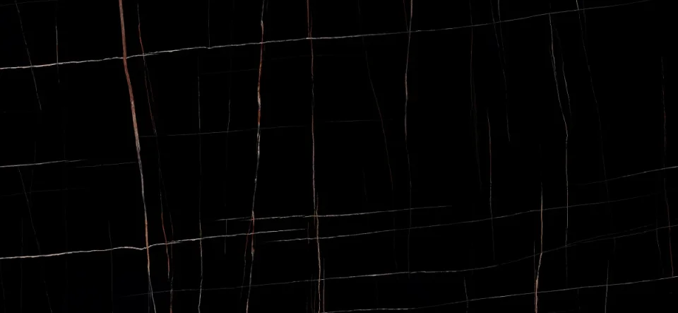 European Tiles Marmo SAHARA NOIR 6MM 120 X 260 Rectified Polished Tile detail view - Image 2