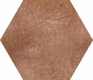 European Tiles Cotto Brown Terracotta Matt Porcelain Hex Floor Tile 15x17.3cm