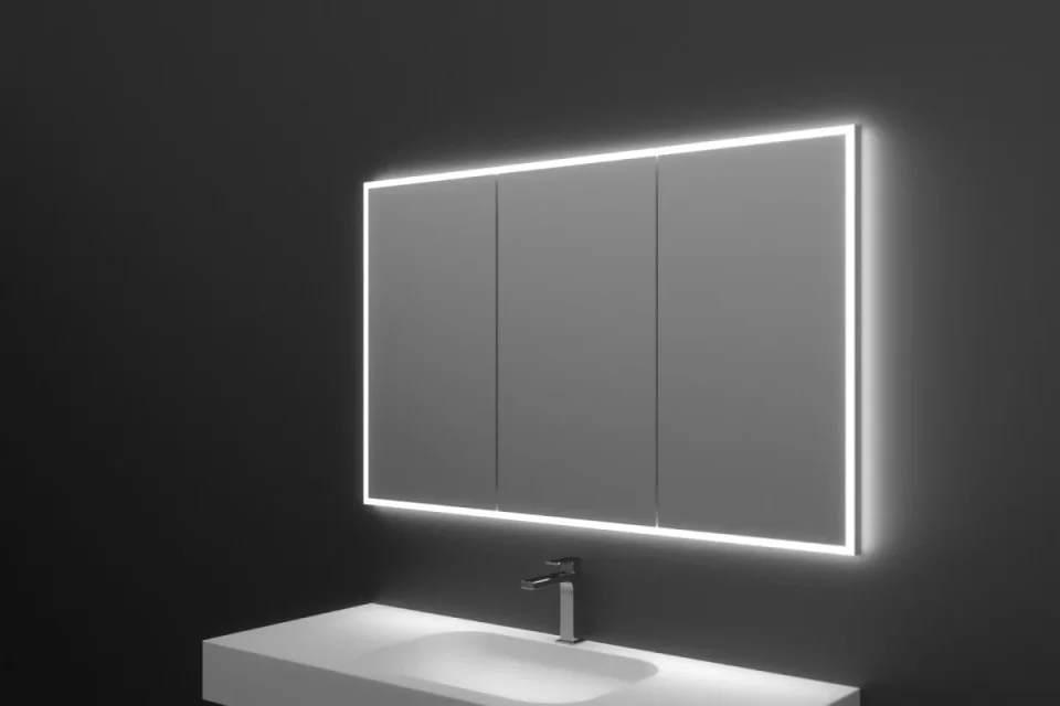 Faeber Edge 1200 Led 3 Door Illuminated Mirror Cabinet (recess Compatible) detail view - Image 16