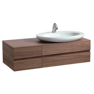 Laufen Alessi Vanity Unit 120 Cm, Right Hand - Noce Canaletto
