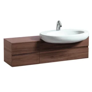 Laufen Alessi Vanity Unit 120 Cm, Right Hand - Noce Canaletto