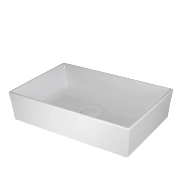 Saneux Podium Square Countertop Cloakroom Washbasin 550x380mm White