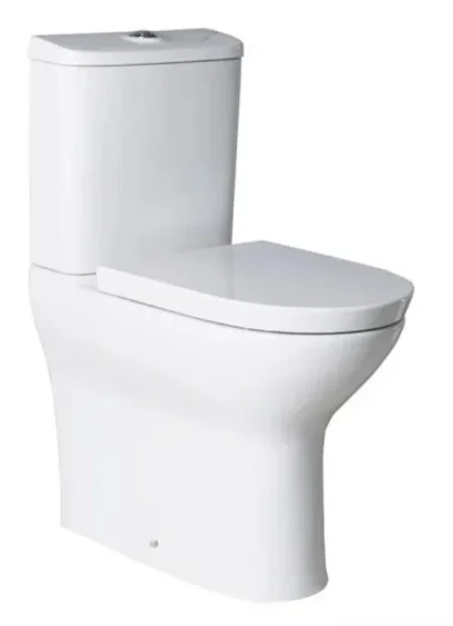 Roca Colina Box Rim Back To Wall Pan - White product image - Image 1