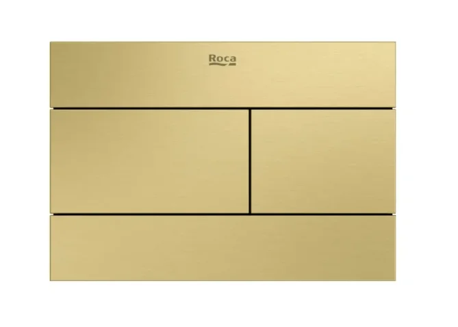Roca Ps2 Dual Flush Plate - Brushed Brass product image - Image 1