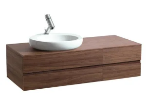 Laufen Alessi Vanity Unit 120 Cm, Left Hand - Noce Canaletto