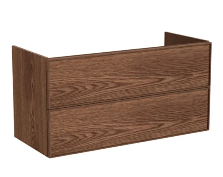 Vitra M-line Edge Washbasin Unit 120 Cm, Two Drawers Walnut Without Washbasin product image - Image 1
