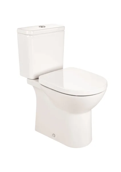 Roca Debba Round Rimless Open Back Close Coupled - White - Pan Only