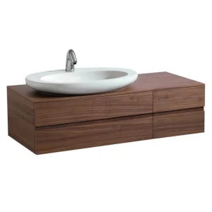 Laufen Alessi Vanity Unit 120 Cm, Left Hand - Noce Canaletto