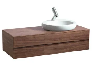 Laufen Alessi Vanity Unit 120 Cm, Right Hand - Noce Canaletto
