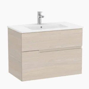 Roca Victoria-n Base Unit 80 X 46 Cm, Two Drawers - Light Ash