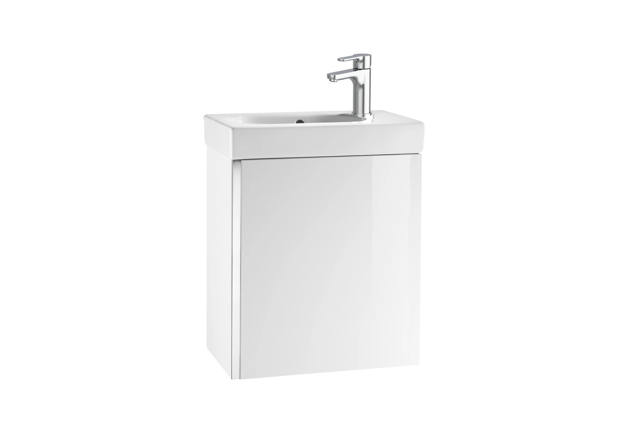 Roca Mini Basin And Base Unit 45 X 25 Cm, One Soft Close Door - Gloss White