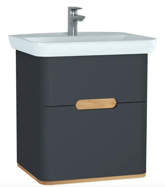 Vitra Sento Vanity Unit 63 Cm - Matt Anthracite (pick 60834 Unit 5946 - Basin)