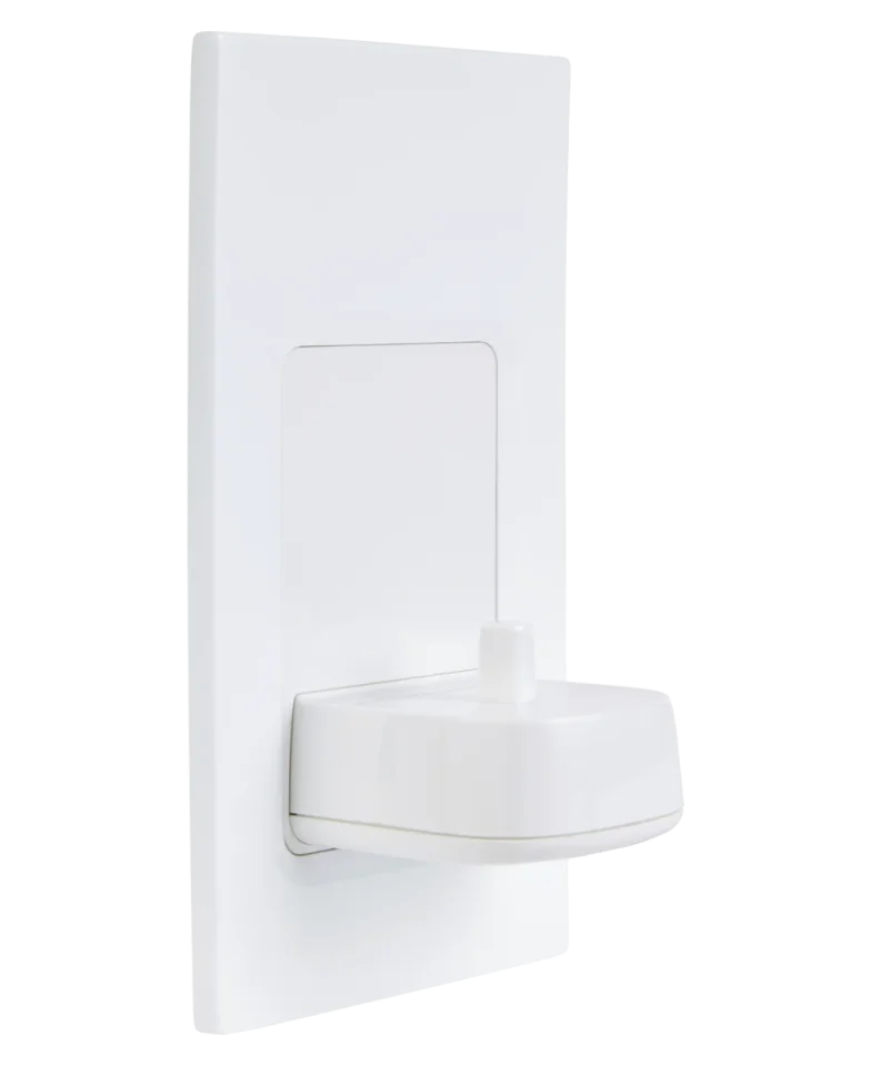 Proofvision In-wall Single Electric Toothbrush Charger - White With White Faceplate product image - Image 1