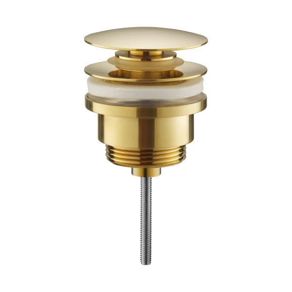 Just Taps Basin Waste, Universal Slotted And Unslotted Brushed Brass