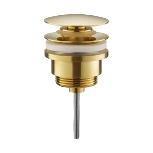 Just Taps Basin Waste, Universal Slotted And Unslotted Brushed Brass