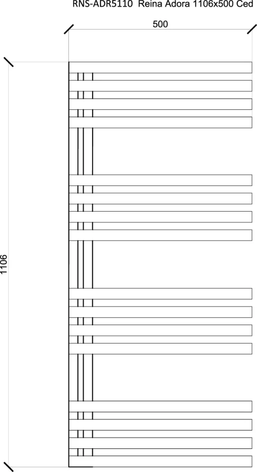 Reina ADORA 1106 x 500 technical drawing - Image 3