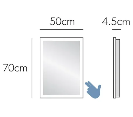 Hib Globe 50 Mirror technical drawing - Image 3