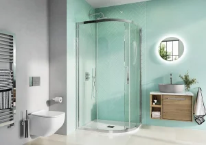 Crosswater Infinity 8 Offset Quadrant Shower Door 1200 x 800mm Polished Stainless Steel