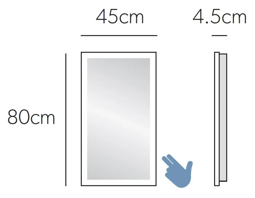 Hib Globe 45 Mirror technical drawing - Image 3