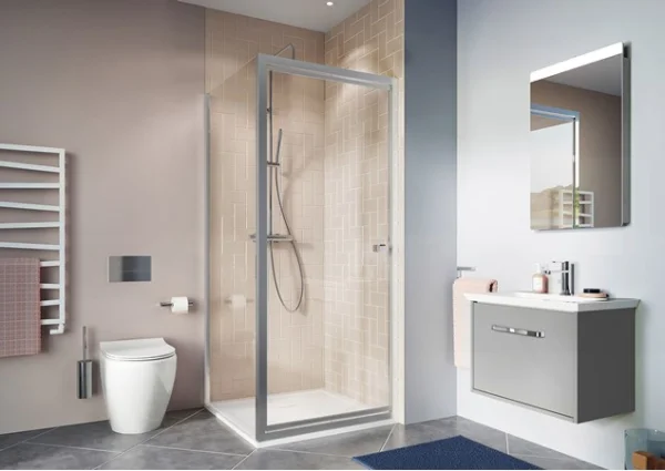 Crosswater Clear 6 Infold Door 900 Chrome