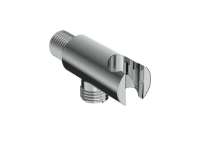 Saneux Cos Round Shower Outlet Elbow & Holder - Chrome