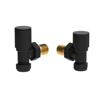 Vogue Arne Valves - Straight 1/2inch X 15mm 83 X 75mm Matt Black