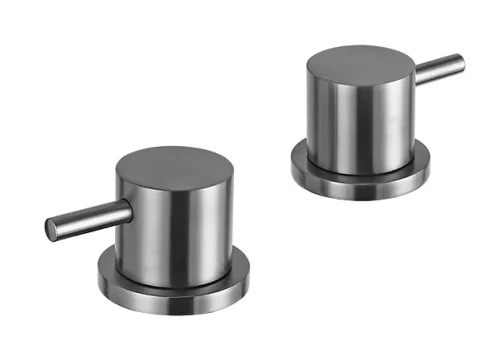 Just Taps Vos Panel Valves Brushed Black product image - Image 1