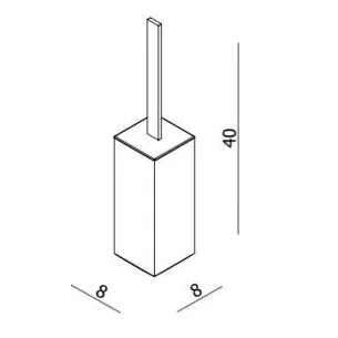 Crosswater Zest Toilet Brush Holder Chrome detail view - Image 3