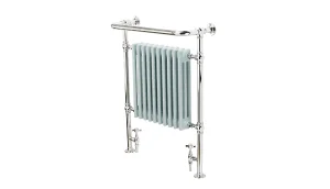 Vogue Originals Regency Brass - Floor Standing Dual Fuel 938 X 500mm Chrome