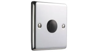 Vogue Covers 1 Gang Pattress Plate Chrome