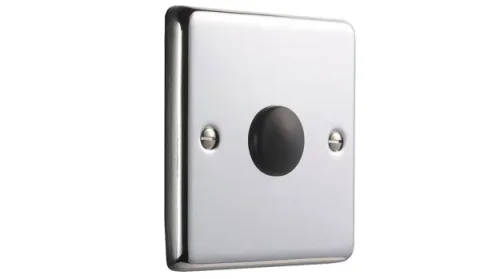 Vogue Covers 1 Gang Pattress Plate Chrome product image - Image 1