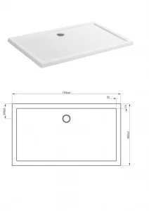 Crosswater Rectangular 35mm Acrylic Shower Tray 1700 x 900mm