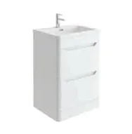 Cubico Eclipse Matt White 800mm Floor Standing Vanity Unit