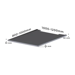 Abacus Infinity Single Fall Shower Tray 1400x800