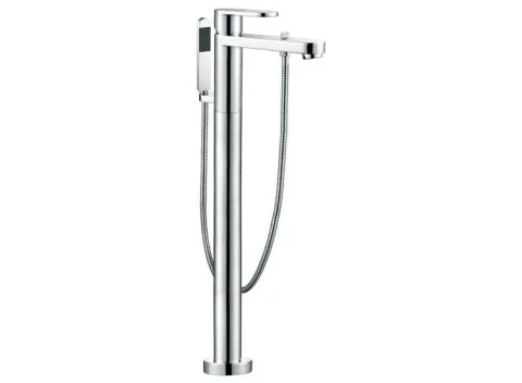 Vado Life Bath Shower Mixer With Shower Kit Single Lever Floor Mounted detail view - Image 2