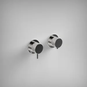 Ava Trend 2 Way 2 Handle Thermostatic Valve W/flanges - Polished Stainless Steel