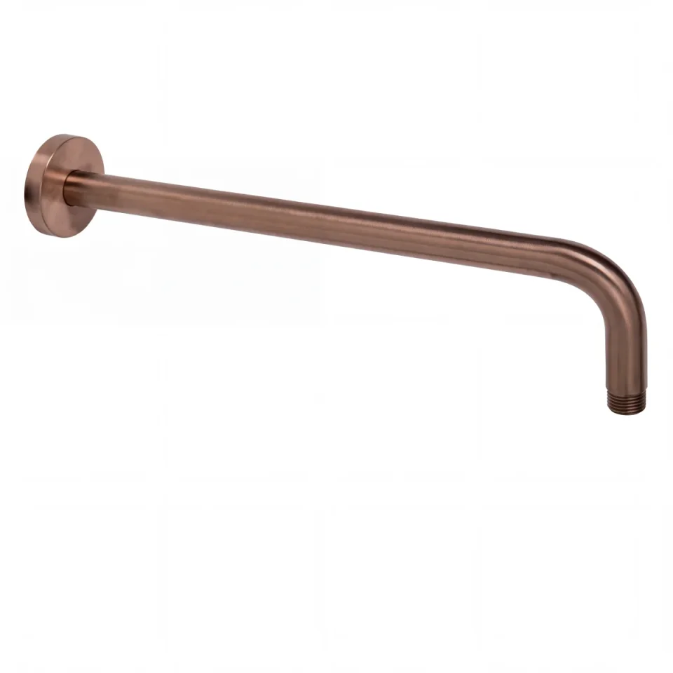 Just Taps Vos Shower Arm Brushed Bronze detail view - Image 3